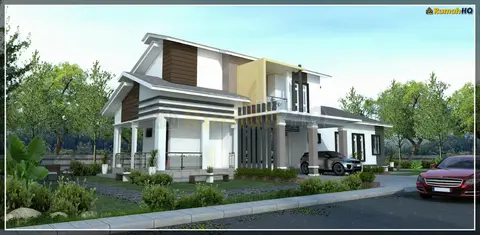 3D view 2 of 4, house RHQ-D1-01 — Bungalow · 2 storey · 4 bed · 3 bath