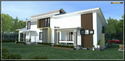 3D view 4 of 4, house RHQ-D1-01 — Bungalow · 2 storey · 4 bed · 3 bath