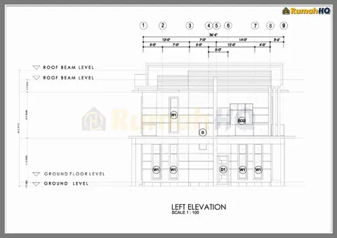 Technical drawing for house RHQ-D1-02, sheet 5 of 11