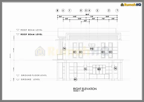 Technical drawing for house RHQ-D1-02, sheet 8 of 11