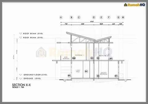 Technical drawing for house RHQ-D1-02, sheet 10 of 11