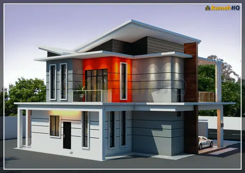 3D view 4 of 5, house RHQ-D1-02 — Bungalow · 2 storey · 4 bed · 4 bath