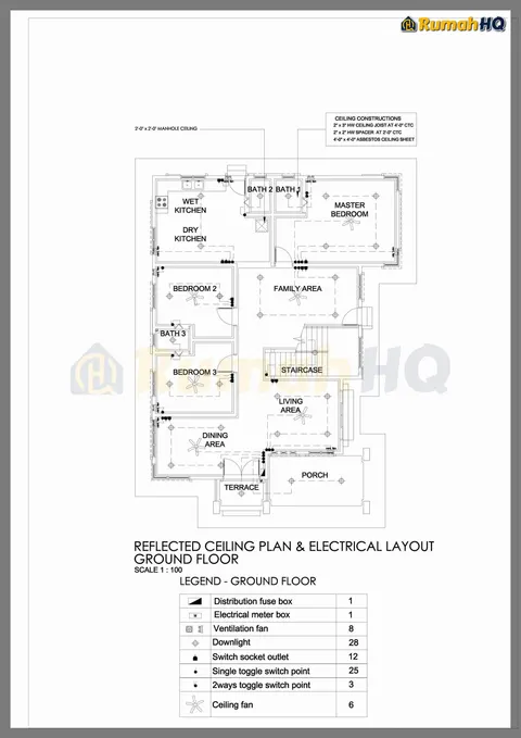 Technical drawing for house RHQ-D1-03, sheet 3 of 12