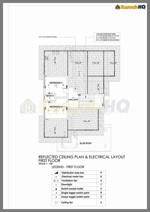 Technical drawing for house RHQ-D1-03, sheet 4 of 12