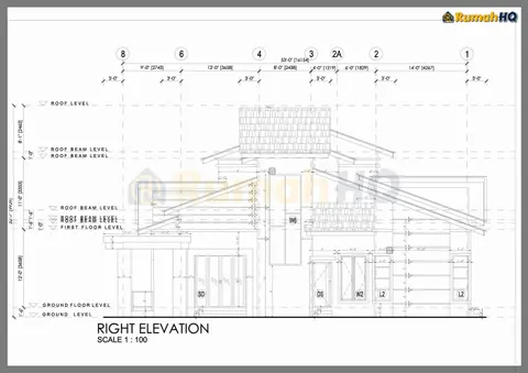 Technical drawing for house RHQ-D1-03, sheet 9 of 12