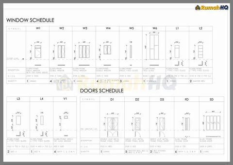 Technical drawing for house RHQ-D1-03, sheet 12 of 12