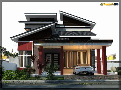 3D view 2 of 5, house RHQ-D1-03 — Bungalow · 2 storey · 5 bed · 4 bath