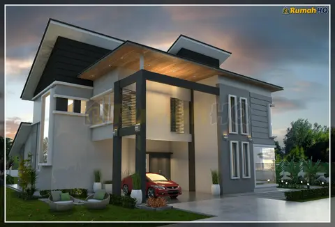 3D view 1 of 5, house RHQ-D1-04 — Bungalow · 2 storey · 4 bed · 4 bath