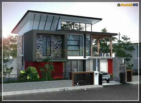 3D view 3 of 5, house RHQ-D1-05 — Bungalow · 2 storey · 4 bed · 5 bath
