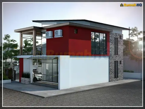 3D view 4 of 5, house RHQ-D1-05 — Bungalow · 2 storey · 4 bed · 5 bath