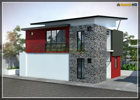 3D view 5 of 5, house RHQ-D1-05 — Bungalow · 2 storey · 4 bed · 5 bath