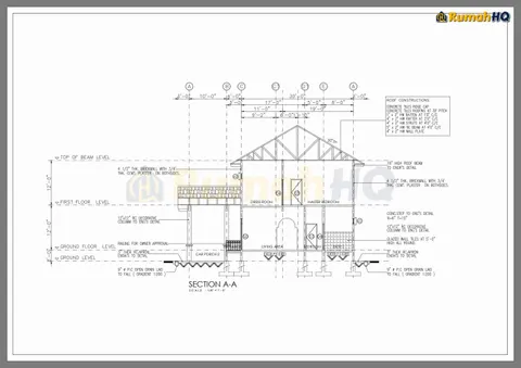 Technical drawing for house RHQ-D1-06, sheet 6 of 14