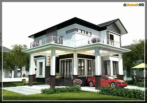 3D view 2 of 5, house RHQ-D1-06 — Bungalow · 2 storey · 5 bed · 5 bath