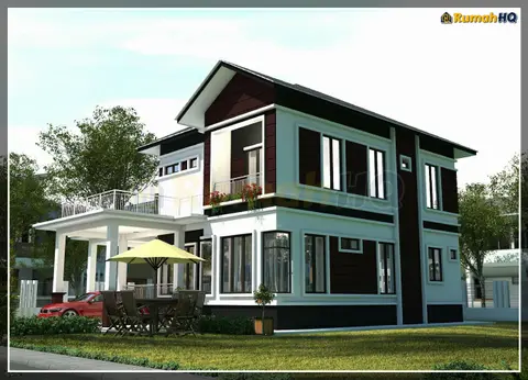 3D view 3 of 5, house RHQ-D1-06 — Bungalow · 2 storey · 5 bed · 5 bath