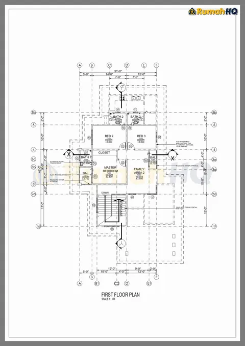 Technical drawing for house RHQ-D1-07, sheet 2 of 17