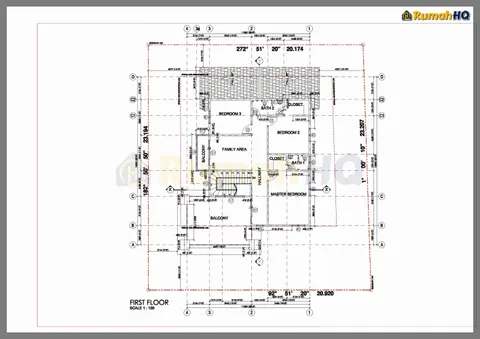 Technical drawing for house RHQ-D1-08, sheet 1 of 12