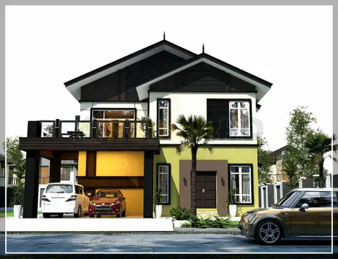 3D view 2 of 5, house RHQ-D1-08 — Bungalow · 2 storey · 5 bed · 4 bath