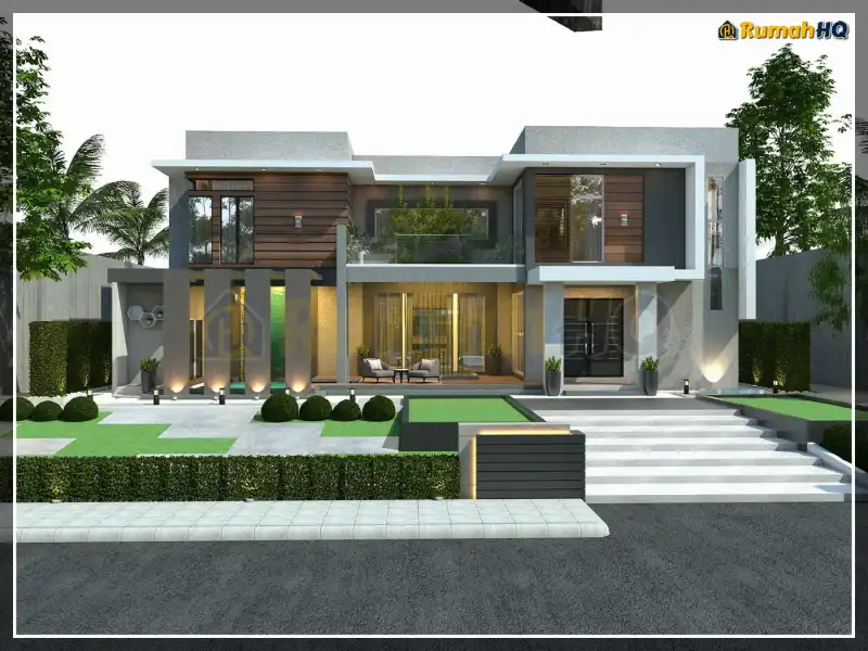 3D view of house RHQ-D1-09 — 2 storey, 3,880 sq ft, 4 bedrooms, 5 bathrooms