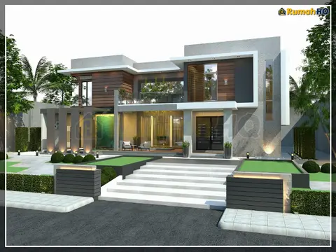 3D view 3 of 3, house RHQ-D1-09 — Bungalow · 2 storey · 4 bed · 5 bath