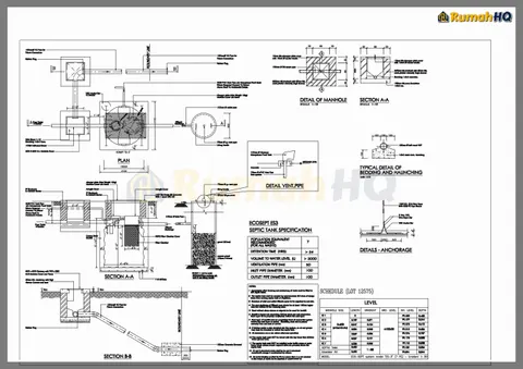 Technical drawing for house RHQ-D1-10, sheet 1 of 10