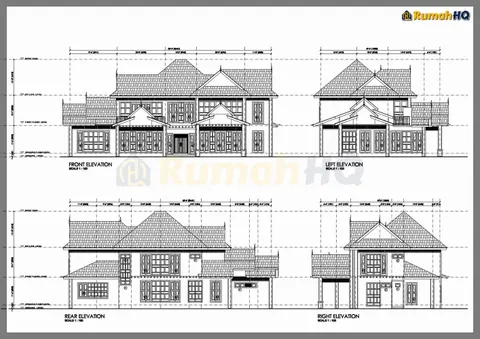 Technical drawing for house RHQ-D1-10, sheet 3 of 10