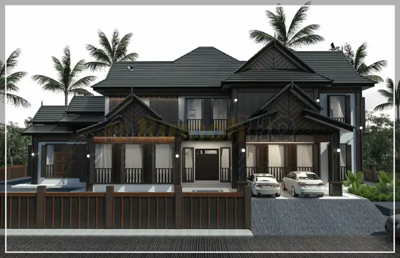 3D view of house RHQ-D1-10 — 2 storey, 4,817 sq ft, 7 bedrooms, 8 bathrooms