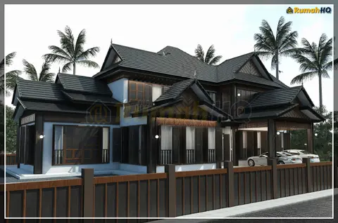 3D view 3 of 5, house RHQ-D1-10 — Bungalow · 2 storey · 7 bed · 8 bath