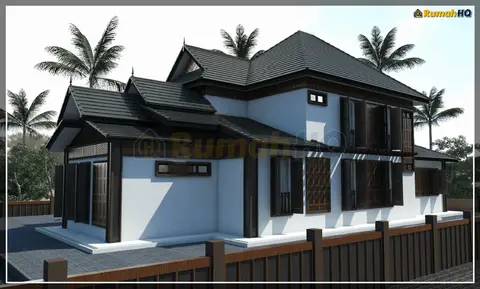 3D view 5 of 5, house RHQ-D1-10 — Bungalow · 2 storey · 7 bed · 8 bath