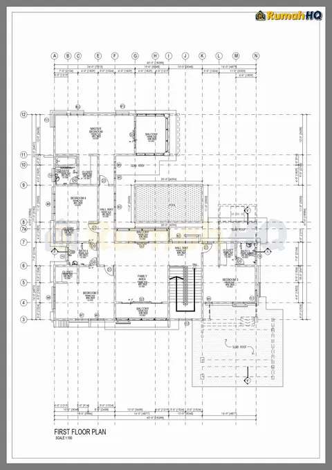 Technical drawing for house RHQ-D1-11, sheet 4 of 13