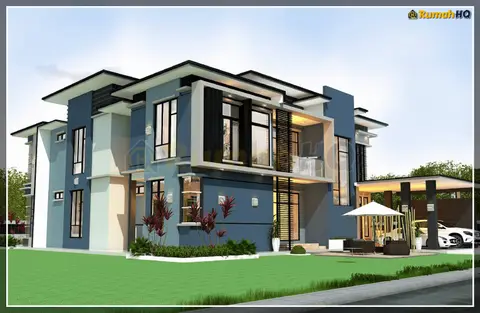 3D view 1 of 5, house RHQ-D1-11 — Bungalow · 2 storey · 6 bed · 5 bath