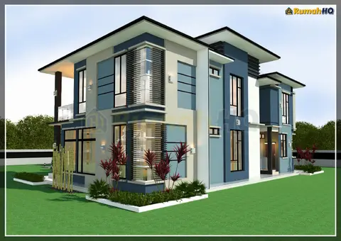3D view 5 of 5, house RHQ-D1-11 — Bungalow · 2 storey · 6 bed · 5 bath