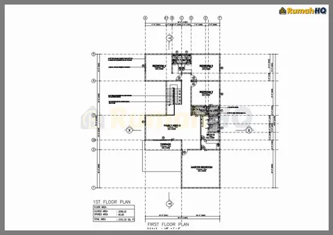 Technical drawing for house RHQ-D1-12, sheet 1 of 14