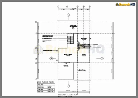 Technical drawing for house RHQ-D1-12, sheet 2 of 14