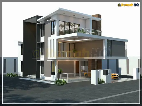 3D view 2 of 5, house RHQ-D1-12 — Bungalow · 2 storey · 5 bed · 7 bath