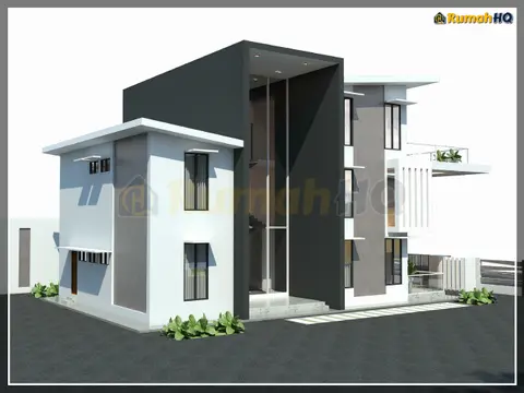 3D view 4 of 5, house RHQ-D1-12 — Bungalow · 2 storey · 5 bed · 7 bath