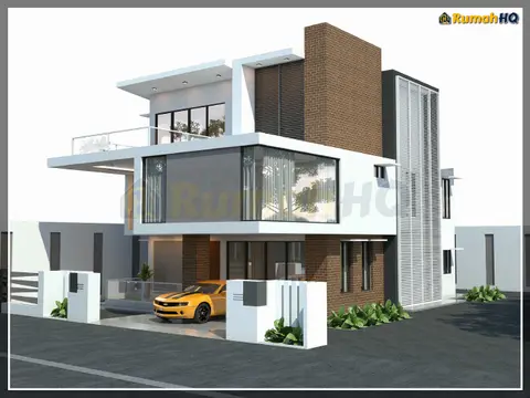 3D view 5 of 5, house RHQ-D1-12 — Bungalow · 2 storey · 5 bed · 7 bath