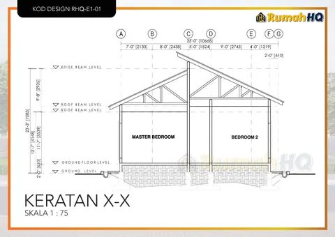 Technical drawing for house RHQ-E1-01, sheet 3 of 11