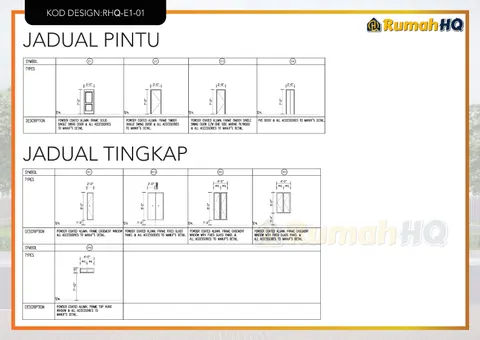 Technical drawing for house RHQ-E1-01, sheet 9 of 11