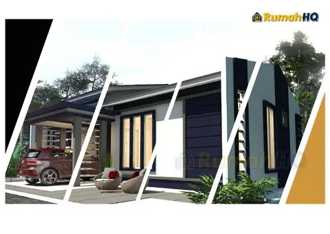 3D view 1 of 5, house RHQ-E1-02 — Bungalow · 1 storey · 3 bed · 2 bath