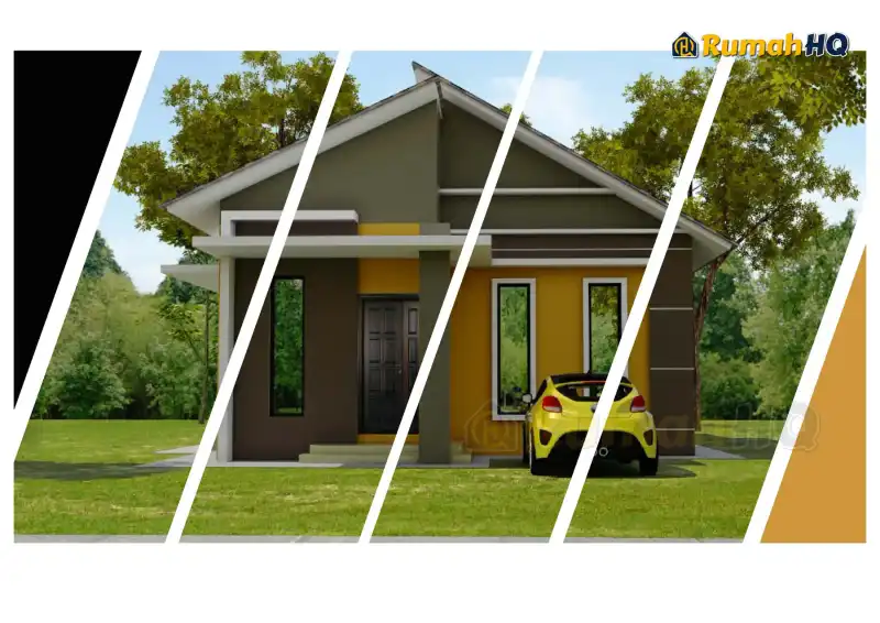 3D view of house RHQ-E1-03 — 1 storey, 1,083 sq ft, 3 bedrooms, 2 bathrooms