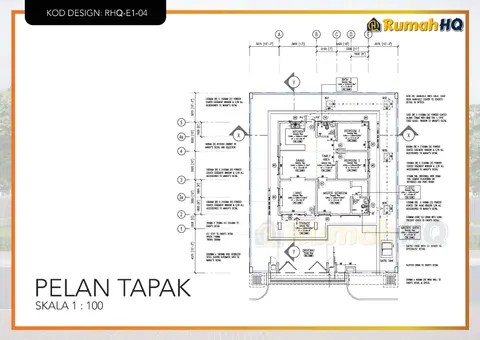 Technical drawing for house RHQ-E1-04, sheet 1 of 13