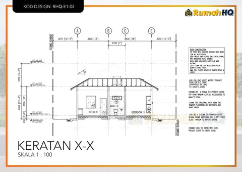 Technical drawing for house RHQ-E1-04, sheet 3 of 13