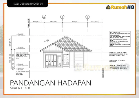 Technical drawing for house RHQ-E1-04, sheet 5 of 13