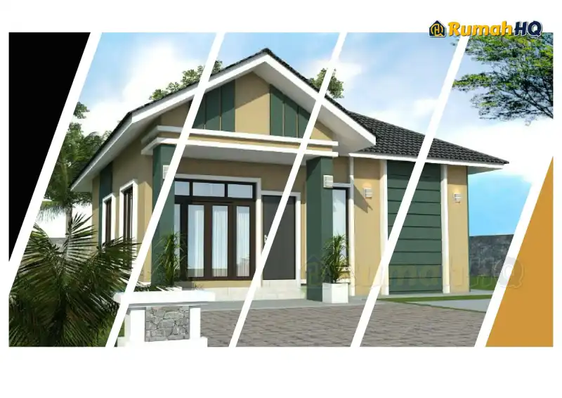 3D view of house RHQ-E1-04 — 1 storey, 1,060 sq ft, 3 bedrooms, 2 bathrooms
