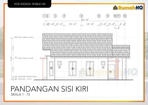 Technical drawing for house RHQ-E1-05, sheet 8 of 13