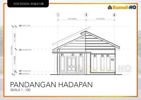 Technical drawing for house RHQ-E1-06, sheet 5 of 13