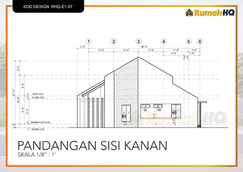 Technical drawing for house RHQ-E1-07, sheet 6 of 13