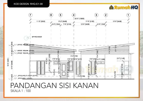 Technical drawing for house RHQ-E1-08, sheet 6 of 13
