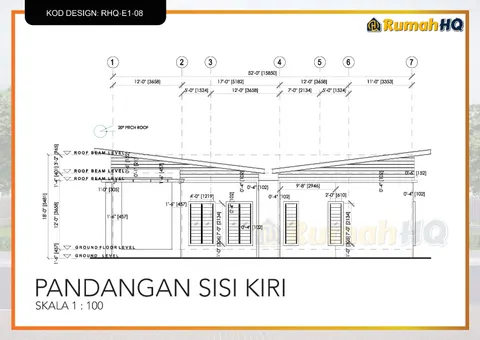 Technical drawing for house RHQ-E1-08, sheet 8 of 13