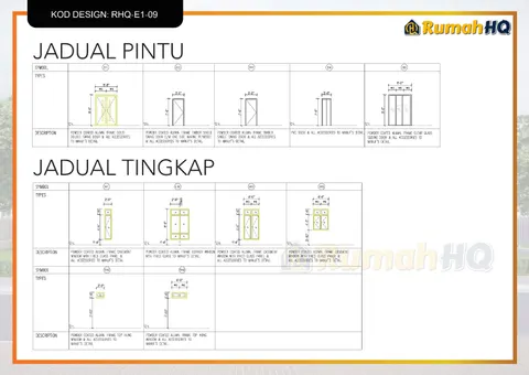 Technical drawing for house RHQ-E1-09, sheet 9 of 13
